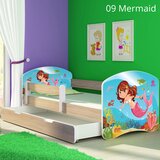 Otroška postelja ACMA z motivom, stranska sonoma + predal 140x70 cm 09 Mermaid | Shoptok.si