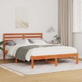  Krevetna konstrukcija s uzglavljem Vosak smeđa 120 x 200 cm | shoptok.hr