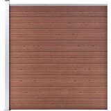 vidaXL set WPC ograda 2 kvadratne + 1 kosa 446 x 186 cm smeđi | shoptok.hr