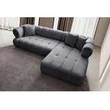 Atelier Del Sofa Petra Desna ugaona sofa na razvlačenje, 280 x 170 cm, Tamno siva | Eponuda.ba