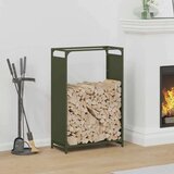  stojalo za drva olivno zelena 60x28x90 cm hladno valjano jeklo | Shoptok.si