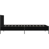 Okvir kreveta crni 90 x 200 cm konstruirano drvo i metal | shoptok.hr