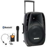 AUDIO KONDRIC Prenosni akumulatorski zvočnik PH12AW 12" 80/160W, ročni daljinski in naglavni mikrofon - - Audio-Kondric | Shoptok.si