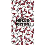 Crveni/bijeli pamučan dječji ručnik 70x140 cm Hello Kitty –