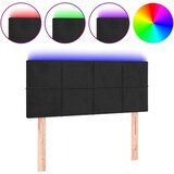  Posteljno vzglavje črno 100x5x78/88 cm žamet, (20794383) | Shoptok.si