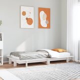 Maison Chic Posteljni okvir - Enojna postelja - Postelja za odrasle brez vzmetnice bel 90x200 cm trdna borovina-J6998, (21775714) | Shoptok.si