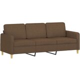  Kavč dvosed z blazinami rjav 180 cm blago | Shoptok.si