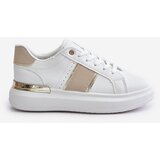 Boto Fashionable Women's Sneakers On Platform Made Of Eco Leather Beige | Shoptok.si