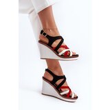 Boto Wedge Sandals With Straps navy blue Ellen | shoptok.hr