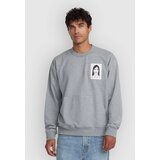 Rvca Sleepy Girl Pocket Crew Sweater charcoal heather Cene