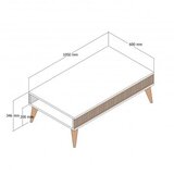 Hanah home Club sto Milan 105x34.6x60cm Orah | Eponuda.ba