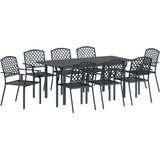  Vrtni set za objed 9 kom. Antracit Čelik s prahom | shoptok.hr