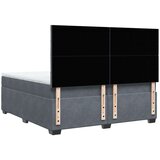  Krevet s oprugama i madracem tamnosivi 200x200 cm baršunasti | shoptok.hr