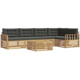  Set vanjskih sofa 6 kom. Bijela i antracit Poliester | shoptok.hr