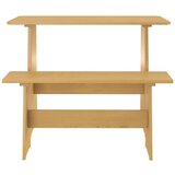  Jedilna miza s klopjo medeno rjava trdna borovina, (20711187) | Shoptok.si