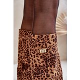 Boto FI1 Women's Knee High Heeled Boots Leopard Brown Portora | Eponuda.ba