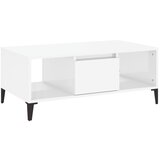 The Living Store Klubska mizica visok sijaj bela 90x50x36,5 cm inženirski les - Klubska Mizica, (21421299) | Shoptok.si