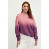 BOSS Orange Bombažen pulover ženski, roza barva, 50518542