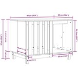  Kućica za pse Vosak smeđa 90 x 60 x 67 cm Čvrsto borovo drvo | shoptok.hr