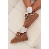 VINCEZA Suede Women's Snow Boots With Fur and Thick Lacing | shoptok.hr