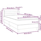 Box spring postelja z vzmetnico roza 90x220 cm žamet, (21791238) | Shoptok.si