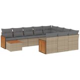  11-dijelni set vrtnih sofa od poliratana s jastucima bež | shoptok.hr