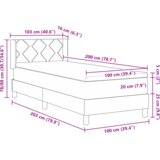  Postelja z vzmetnico z vzmetnico Taupe 200 x 100 cm Poliester, (5000128359) | Shoptok.si