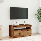 TV ormarić s LED svjetlima staro drvo 75x35x40 cm | shoptok.hr