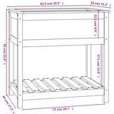  Sadilica s policom bijela 82,5x54x81 cm od masivne borovine | shoptok.hr
