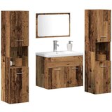  Komplet za shranjevanje 4 pcs Konstruiran les - - Rjava - 66.6 - 30 x 30 x 130 cm - 2025-vidaXL-Uvoz_2 | Shoptok.si