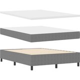  LED Box Spring Krevet Svijetlo siva i bijela. 160 x 200 cm | shoptok.hr