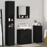 vidaXL Komplet pohištva za kopalnico 4 pcs Črna 61 x 35 x 64 cm | Shoptok.si