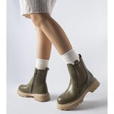 Gemre Green ankle boots on beige sole Giacinta | shoptok.hr