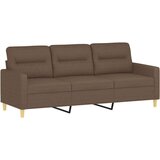  3-dijelni set sofa s jastucima smeđi od tkanine | shoptok.hr