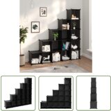 The Living Store Kockasta omarica za shranjevanje s 15 kockami črn PP - Kockasta Omarica Za Shranjevanje, (21744396) Cene