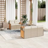 vidaXL 6-dijelni set vrtnih sofa s jastucima bež od poliratana | shoptok.hr