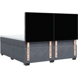 vidaXL Box spring postelja z vzmetnico temno siva 180x200 cm žamet | Shoptok.si
