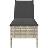  Ležaljka s jastukom svijetlosiva 55x200x44 cm poli ratan | shoptok.hr