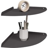  Kutna flota polica s policom 2 pcs Crna 30 x 30 x 2 cm | shoptok.hr