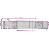 Vanjski kavez za pse s krovom srebrni 10x6x2,5m pocinčani čelik | shoptok.hr