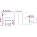  Uzglavlje za krevet s ormarićima boja betona konstruirano drvo | shoptok.hr