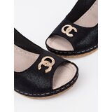 GOODIN Black wedge sandals with buckle | Shoptok.si