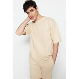 Trendyol T-Shirt - Beige - Relaxed fit Cene