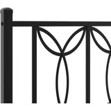  Metalni okvir kreveta uzglavlje i podnožje crni 80x200 cm | shoptok.hr