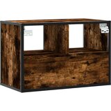 vidaXL TV omarica dimljen hrast 60x31x39,5 cm inženirski les in kovina | Shoptok.si