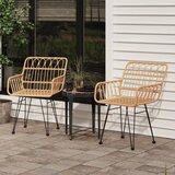 vidaXL Vrtni stol 2 kosa z naslonom za roke 56x64x80 cm PE ratan Cene