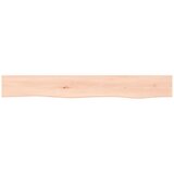  Stenska polica 80x10x6 cm neobdelana trdna hrastovina | Shoptok.si