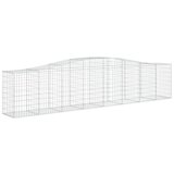  Lučne gabionske košare 4 kom 400x50x80/100 cm pocinčano željezo | shoptok.hr