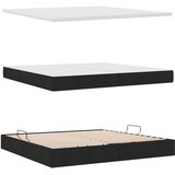  LED krevet za pohranu s madracem Crna 200 x 200 cm Tkanina | shoptok.hr