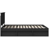  Konstrukcija postelje Črna 140 x 200 cm Masivno borovo les, (5000103412) | Shoptok.si